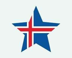 Islande étoile drapeau vecteur