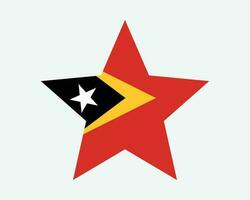 est timor étoile drapeau vecteur