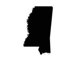 Mississippi SP Etats-Unis carte vecteur