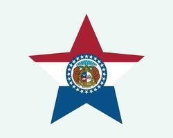 Missouri Etats-Unis étoile drapeau vecteur