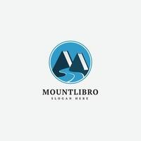 Montagne livre logo et icône vecteur