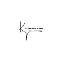 kq initiale Signature logo vecteur conception