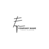 fq initiale Signature logo vecteur conception