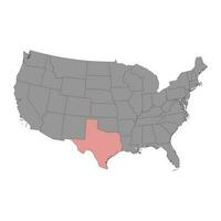carte d'état du Texas. illustration vectorielle. vecteur