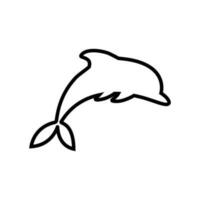 dauphin icône vecteur. poisson illustration signe. tueur baleine symbole. mer la vie logo. vecteur