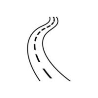 route icône vecteur. route illustration signe. voyage symbole ou logo. vecteur
