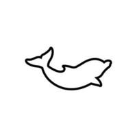 dauphin icône vecteur. poisson illustration signe. tueur baleine symbole. mer la vie logo. vecteur