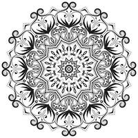 mandala dessin pour coloration noir lignes. blanc Contexte vecteur