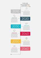 icônes infographiques de chronologie de visualisation de données commerciales conçues pour le modèle de fond abstrait vecteur