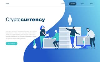 Concept de design plat moderne de Cryptocurrency Exchange vecteur