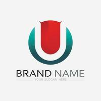 lettre initiale u logo business et design icône vecteur