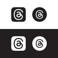 social logo noir et blanc vecteur