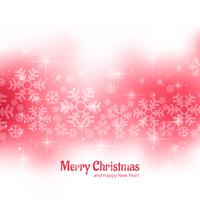 Carte de joyeux Noël de beaux paillettes avec motif de flocon de neige vecteur