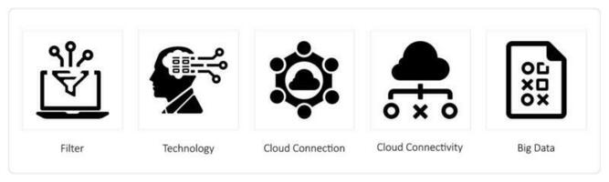 filtre, La technologie et nuage lien vecteur