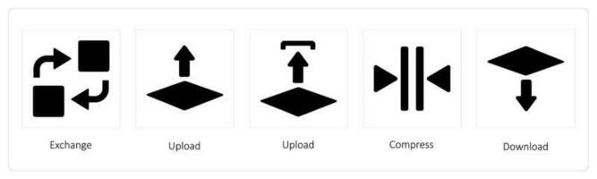 échange, télécharger, compresse vecteur