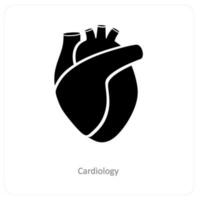 cardiologie et santé se soucier icône concept vecteur