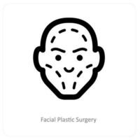 faciale Plastique chirurgie icône concept vecteur