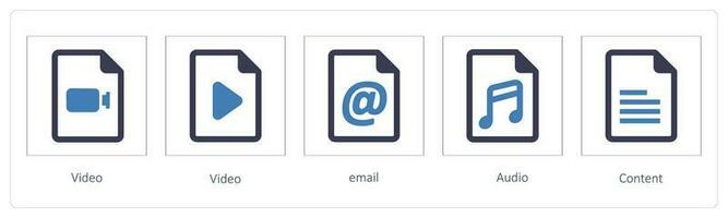 vidéo, e-mail, l'audio vecteur