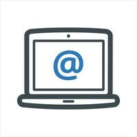 email commercialisation icône. vecteur et glyphe