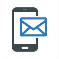 mobile message icône. vecteur et glyphe