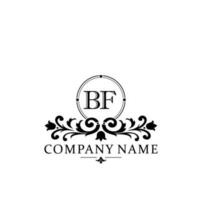 initiale lettre bf Facile et élégant monogramme conception modèle logo vecteur