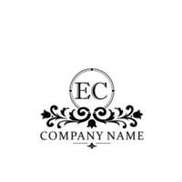 initiale lettre ec Facile et élégant monogramme conception modèle logo vecteur