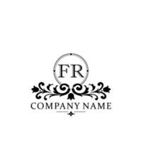 initiale lettre fr Facile et élégant monogramme conception modèle logo vecteur