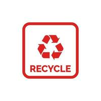 recycler emballage marque icône symbole vecteur