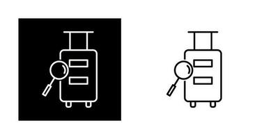 icône de vecteur d'inspection des bagages