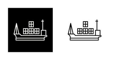 icône de vecteur de navire cargo