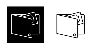 argent de l'icône de vecteur de portefeuille