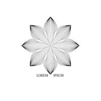 signe floral. conception d'art abstrait fleur élégante logo icône ligne. symbole dessiné floral premium créatif universel. vecteur