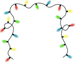 illustration de une coloré Noël guirlande. décorations pour le Noël arbre vecteur