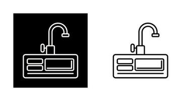 icône de vecteur d'évier de cuisine