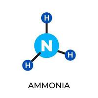 ammoniac chimique formule structure chimie icône étiquette conception vecteur