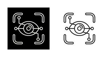 icône de vecteur de reconnaissance des yeux