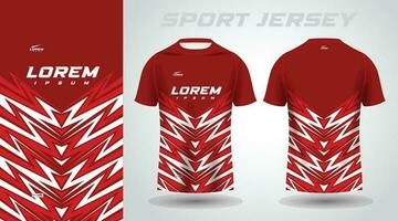 conception de maillot de sport t-shirt rouge vecteur