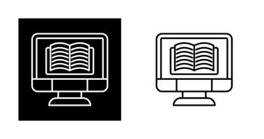 icône de vecteur d'apprentissage en ligne