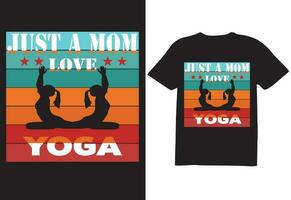 juste une maman l'amour yoga vecteur