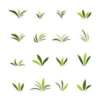 Facile vert herbe icône ensemble. vecteur illustration