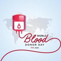 Illustration vectorielle de la journée mondiale du donneur de sang de parfait pour la carte de voeux, l'arrière-plan, l'invitation, la médecine, le web, l'icône, le papier peint simple, l'ornement vecteur