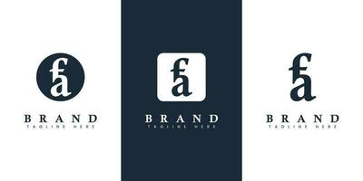 moderne et Facile minuscule FA lettre logo, adapté pour tout affaires avec FA ou un F initiales. vecteur