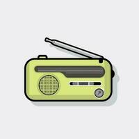radio plat icône logo conception vecteur
