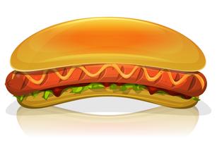 Hot Dog Burger Icône vecteur