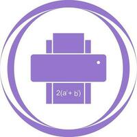 icône de vecteur de feuille de maths d'impression