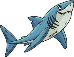 mère génial blanc requin dessin animé coloré clipart vecteur