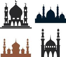 islamique mosquée silhouette. pour conception décoration. vecteur illustration