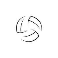 volley-ball logo, emblème, Icônes, dessins modèles avec volley-ball Balle sur une lumière Contexte vecteur