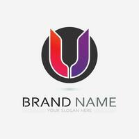 lettre initiale u logo business et design icône vecteur