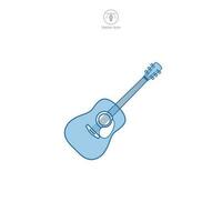 guitare icône symbole vecteur illustration isolé sur blanc Contexte